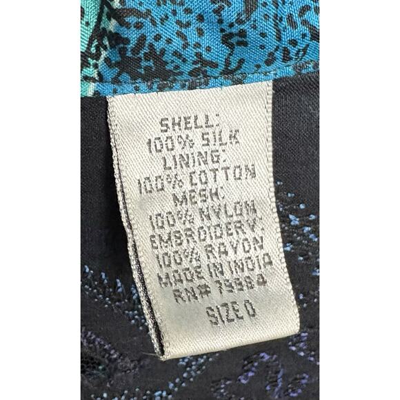 Chico’s Colorful Silk Beaded and Embroidered Open Jacket Size 0 (Small) - Picture 4 of 4